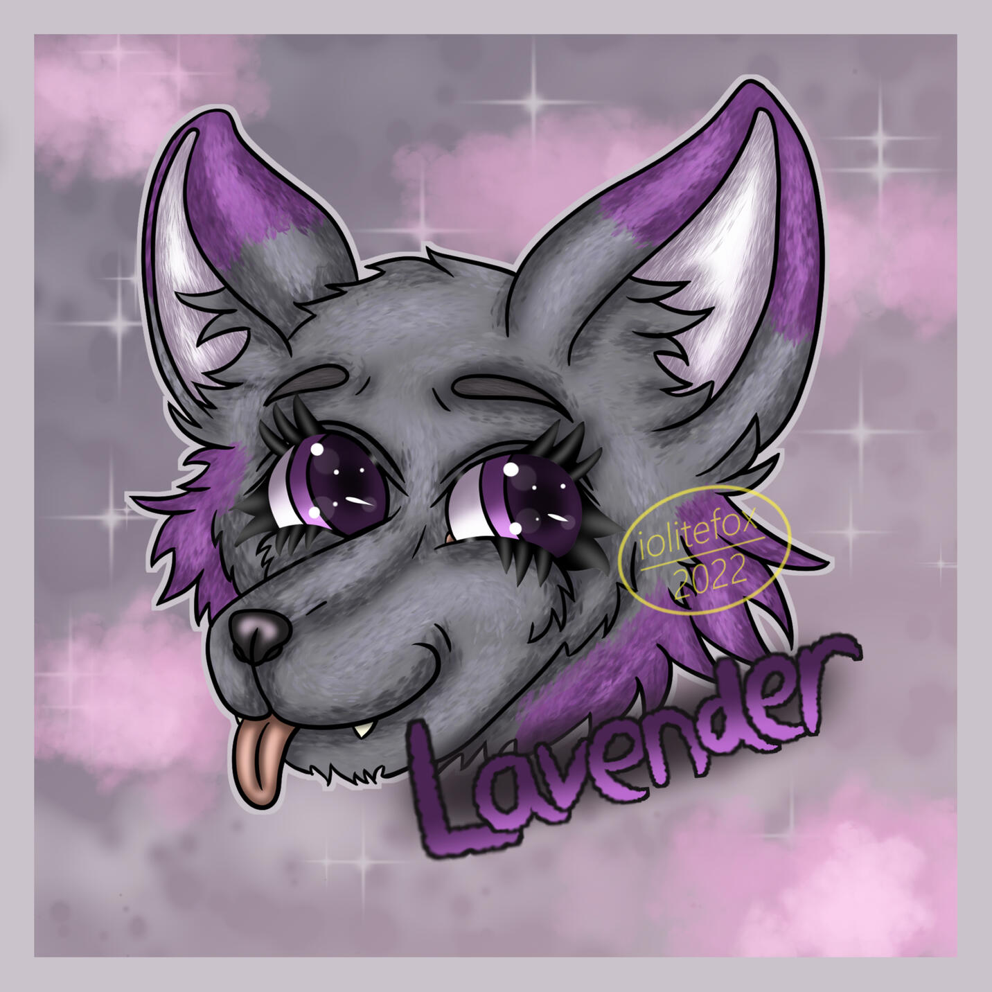 Detailed digital badge for Lavender (commission)