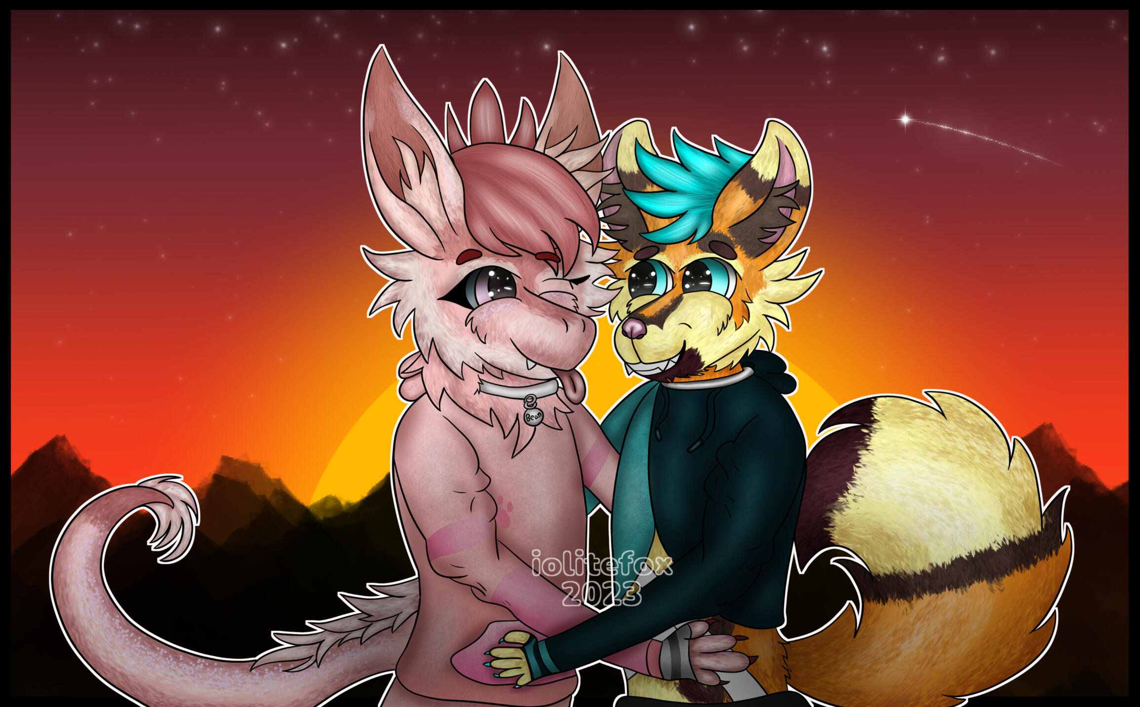 Detailed halfbody couple for Nightfall (+Tyler) (Commission)