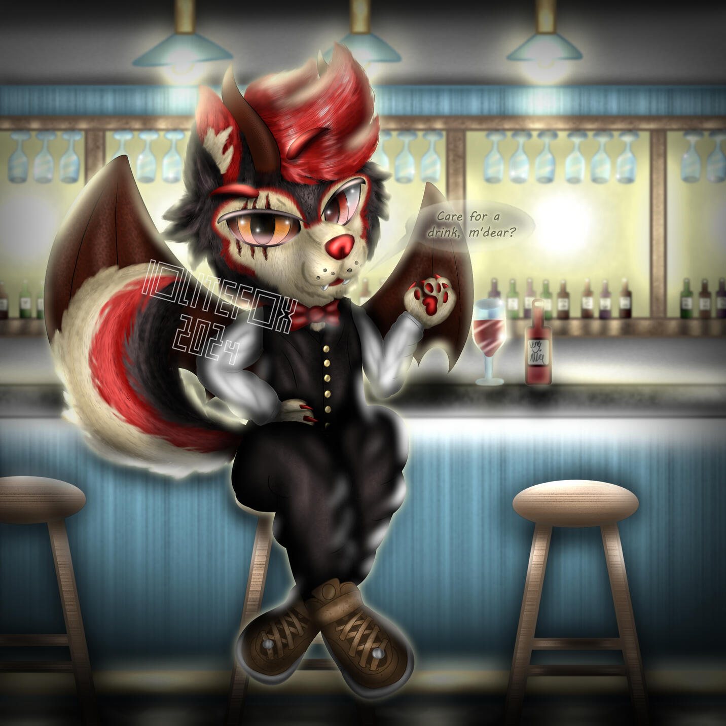 Detailed full body for Asher Huskubus (commission)