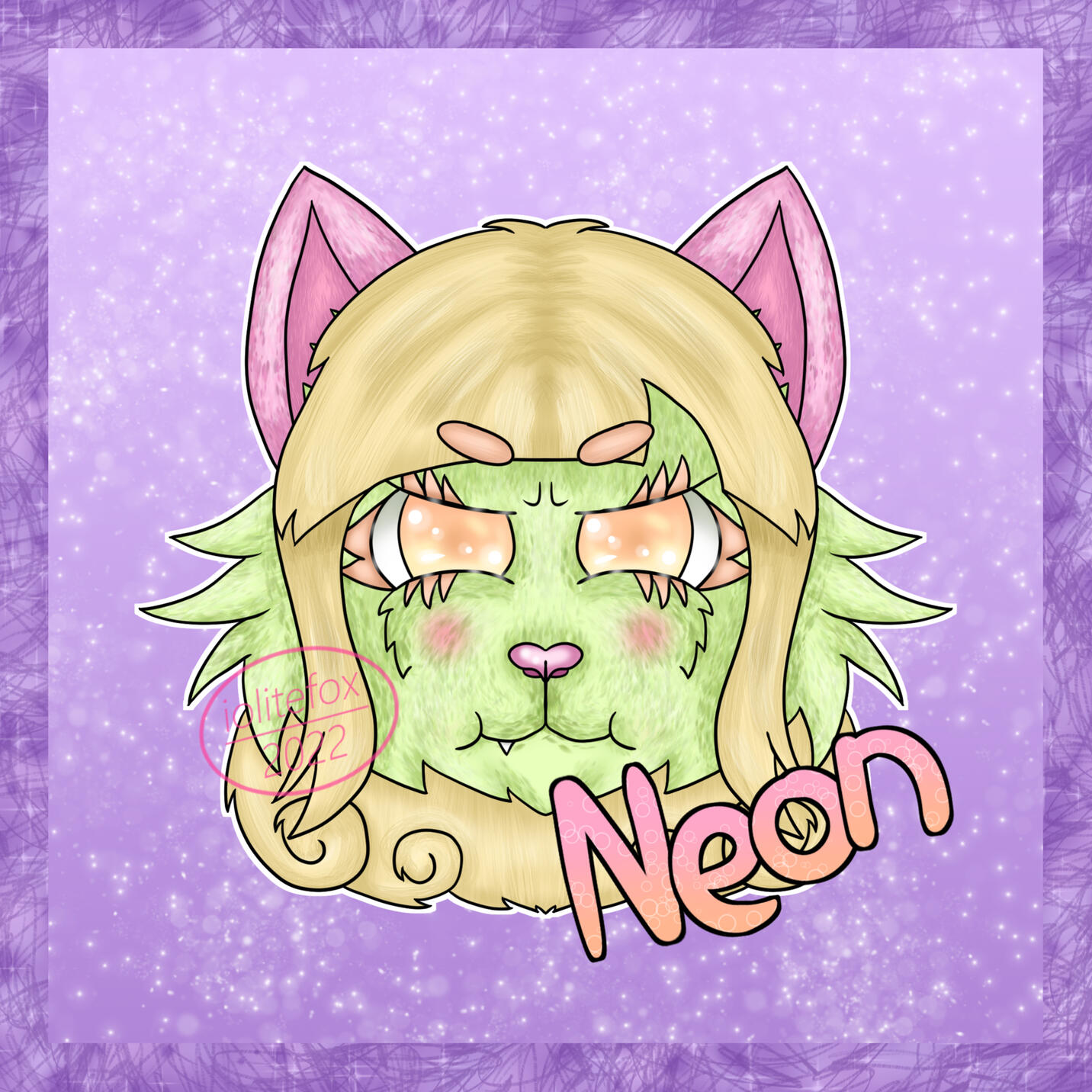 Detailed digital badge for Neon (raffle win)