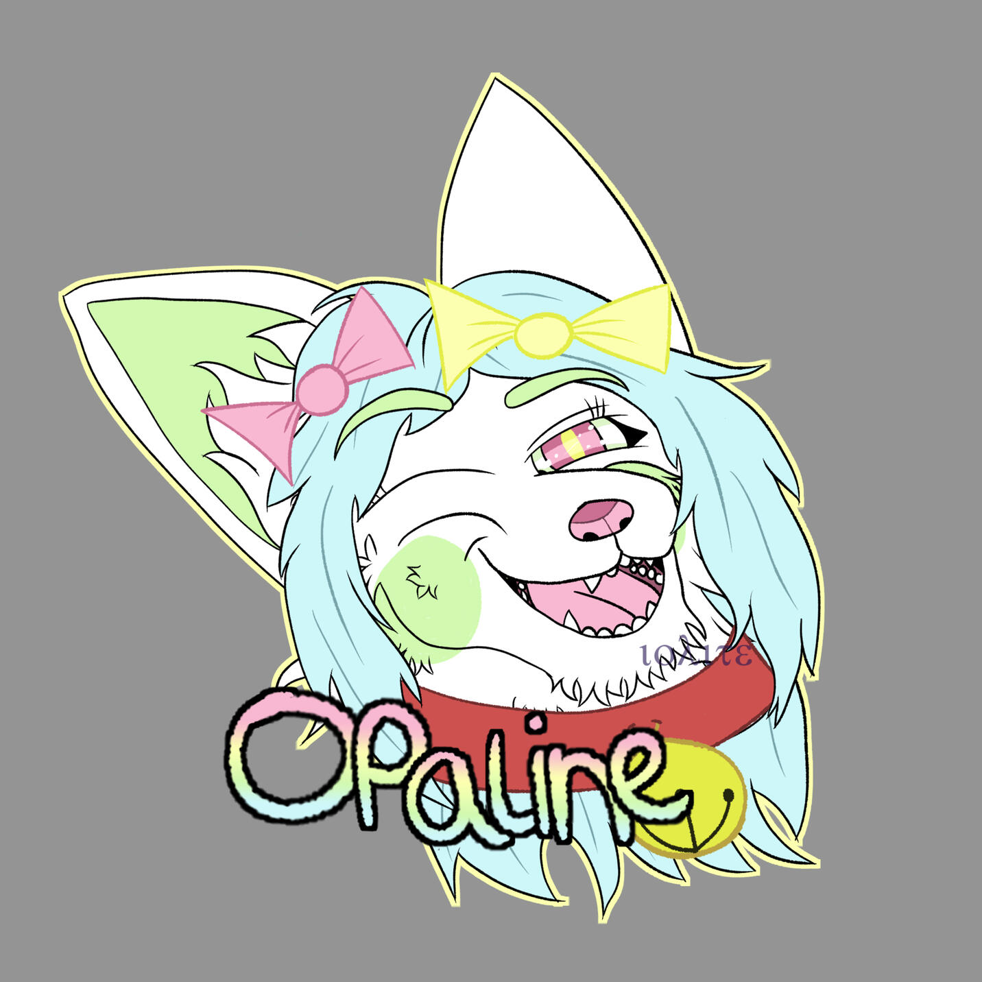 (VERY OLD) Flat digital badge of Opaline (iolite&#39;s)