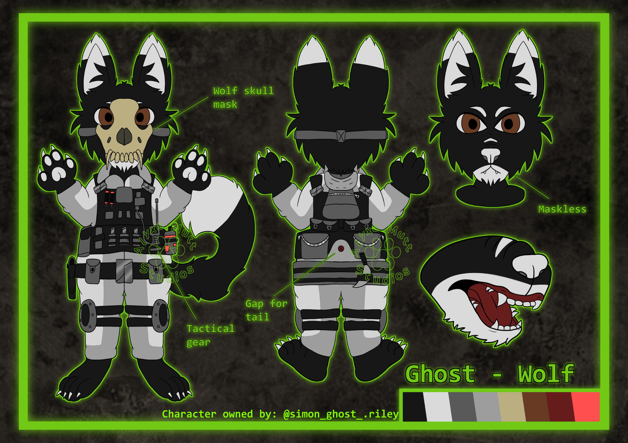 Reference sheet for simonghost.riley (commission)