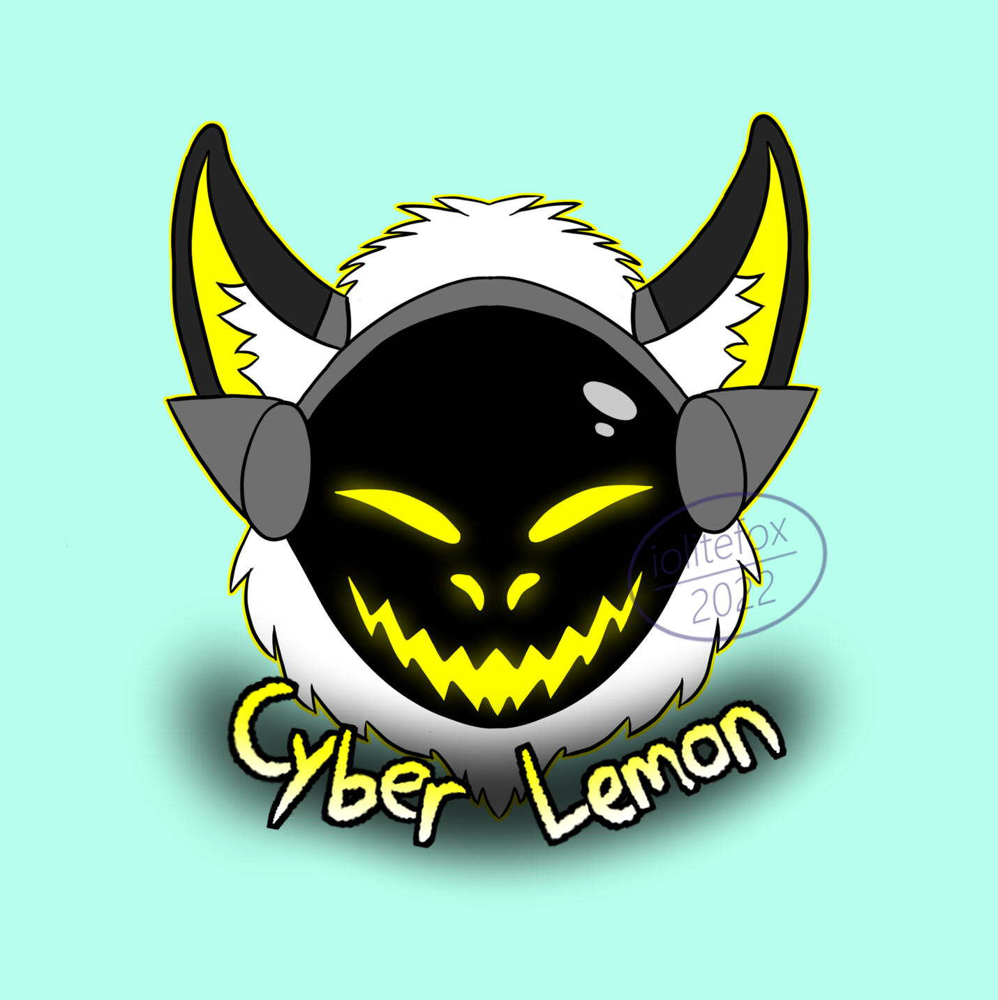 (Old) Flat digital badge for George the Protogen on Discord