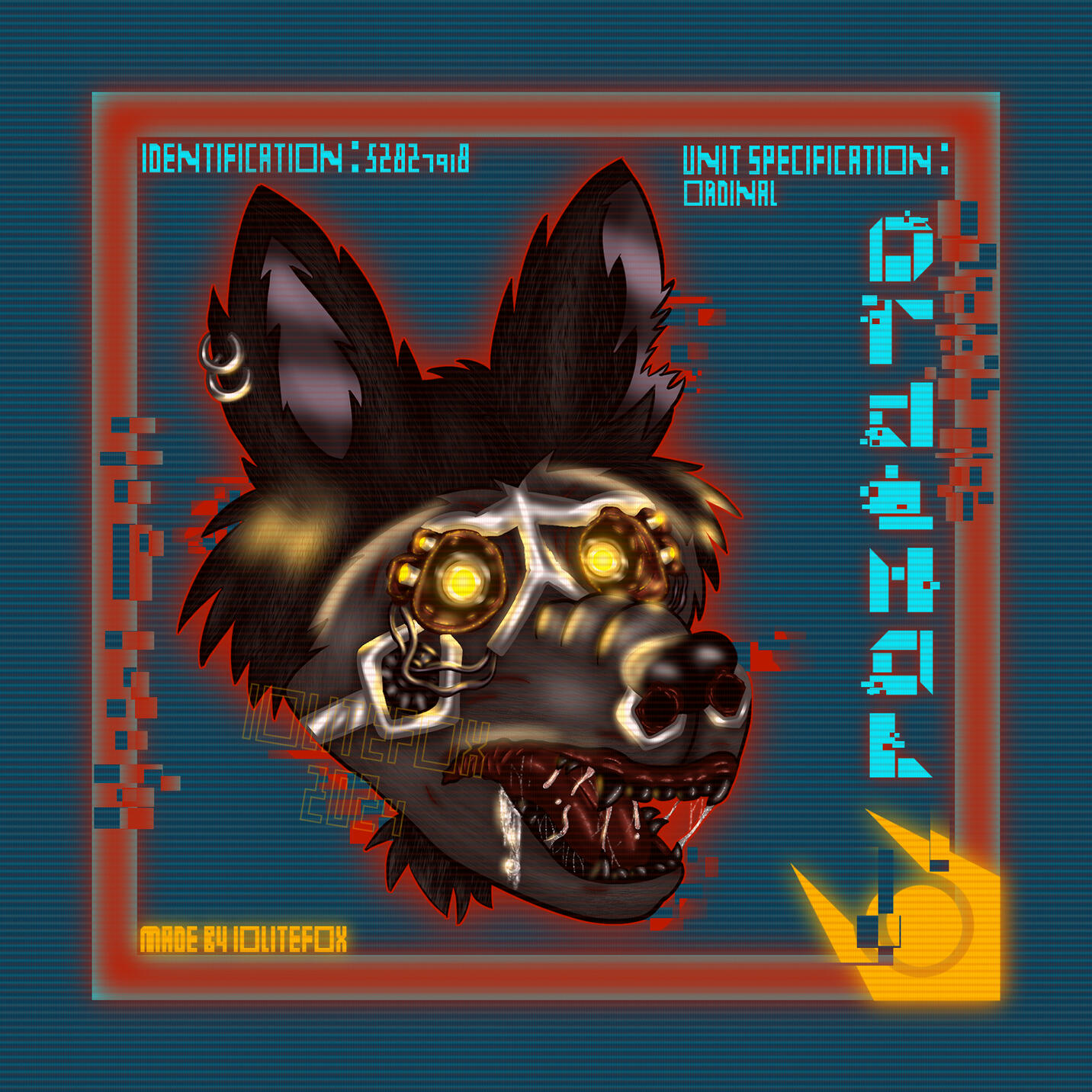 Side 2 of double sided digital badge for Ordinal (personal art)